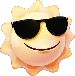 Emoji-Sonnenstrahl